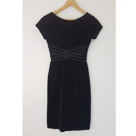 Vintage Dresses & Skirts - Vintage Black Velvet Cocktail Dress